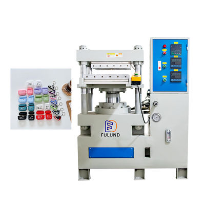 Fulund Flat vulcanizing machine is used for silicone mosquito repellent wristband and refrigerator fresh box making