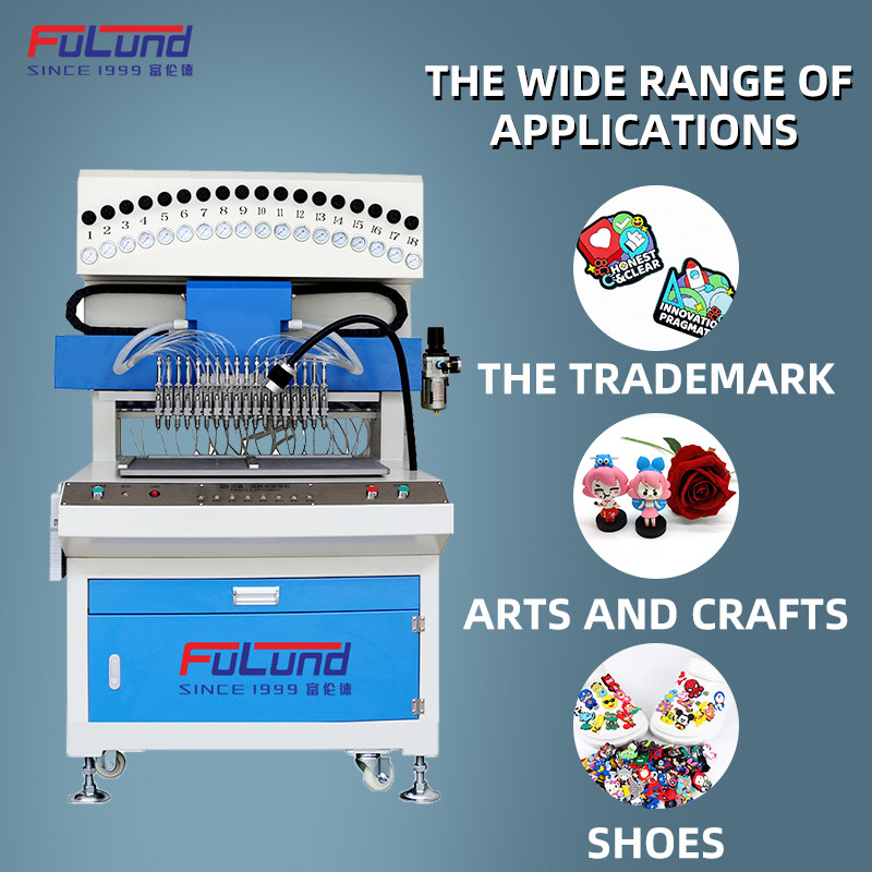 Full Automatic Silicone Rubber Patch Making Machine 18 color For Key Chain Slipper