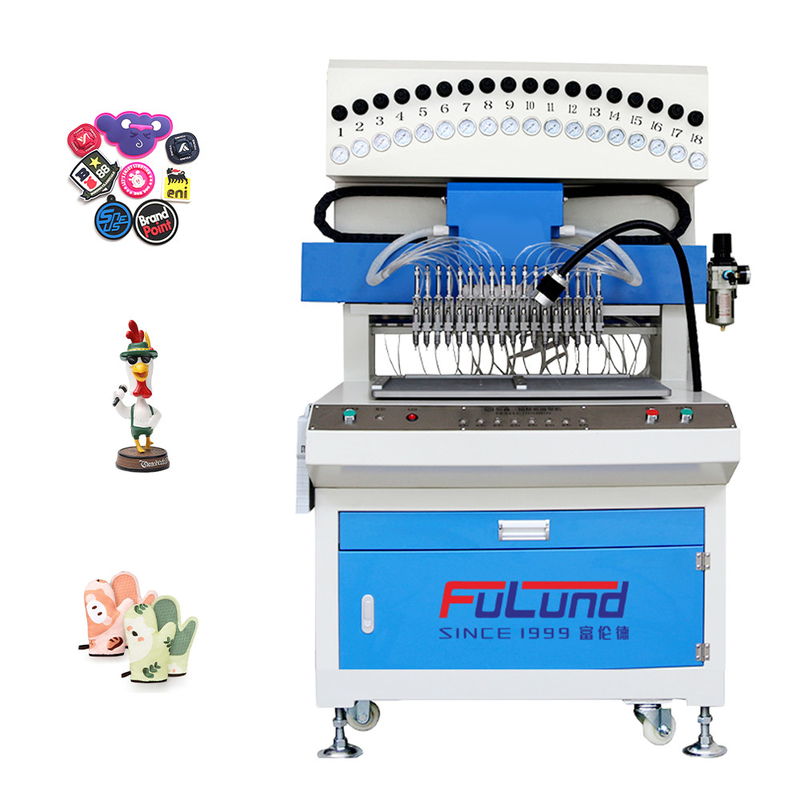 Plastic Keychains Rubber Making Machine , 3D PVC Patch Machine CE Approved