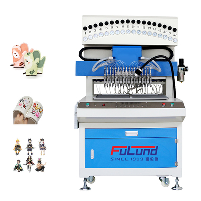 Full Automatic Silicone Rubber Patch Making Machine 18 color For Key Chain Slipper